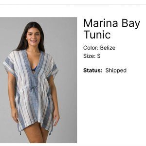 NWT Brand New PrAna Marina Bay Swim Beach Cover-up Tunic